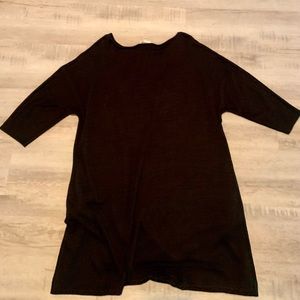 Black knit shift dress